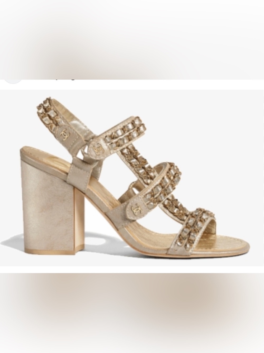 Chanel Coco Mark Chain  Shoes Sandals. Size 40.5. Full set . Flash sale🔥